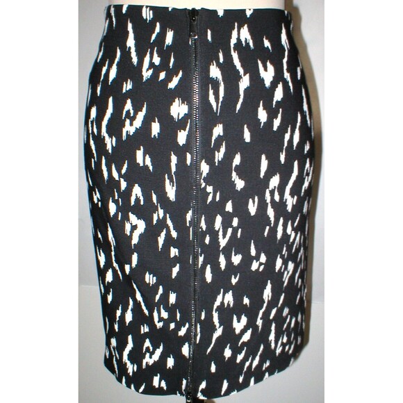 New Womens Rachel Zoe Skirt White Black Front Zipper 10 NWT $245 Winona Pencil - Picture 9 of 12